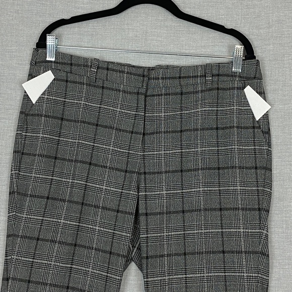 Ellen Tracy Dress Pants Sz 10 Gray Plaid Straight Leg - Picture 7 of 11